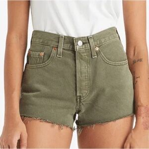 Levi’s 501 Green Denim Shorts